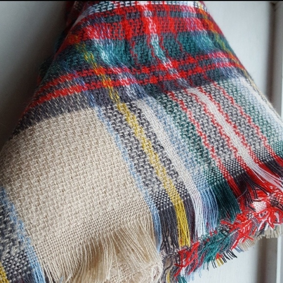 Plaid Blanket Scarf - Picture 2 of 4